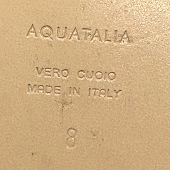 Aquatalia Harley Women’s Black Leather slip on Sandals Size 8 Made in Italy. - Picture 8 of 8